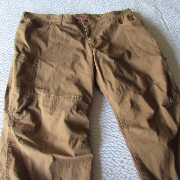 Brown Fleece Lined Pants Stretch Insulated 40 LL Bean Pants Men 40x29 Vintage - Picture 6 of 16